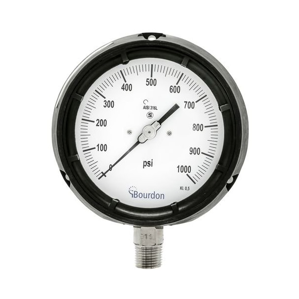 Bourdon 4.5 in. 0/1000 PSI 1/2 in. NPT LM AHG6-A62.H30 - main